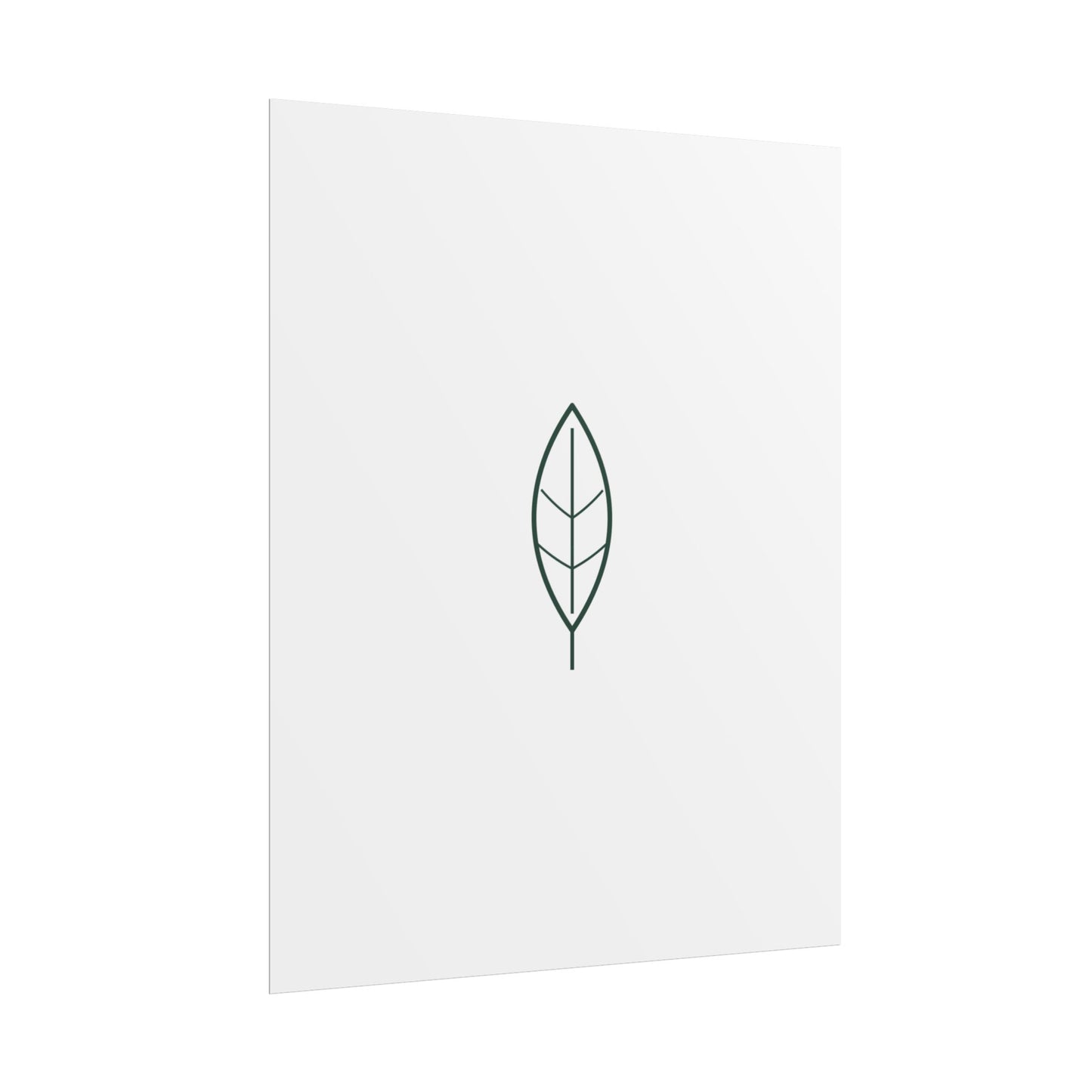 Minimal Leaf Poster — Botanical Wall Art Rolled Print