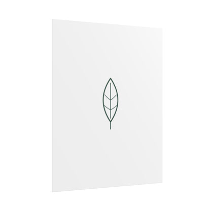 Minimal Leaf Poster — Botanical Wall Art Rolled Print