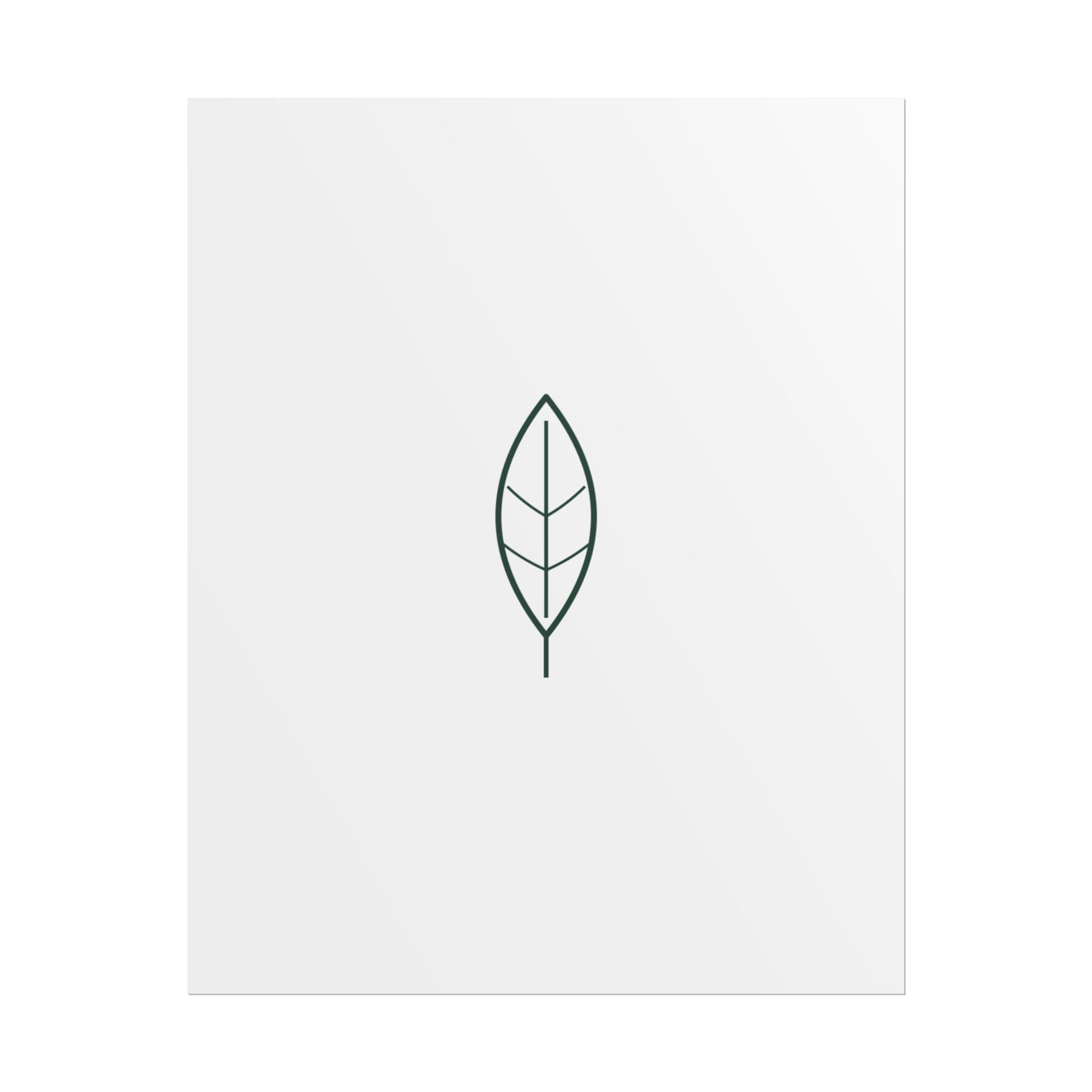 Minimal Leaf Poster — Botanical Wall Art Rolled Print