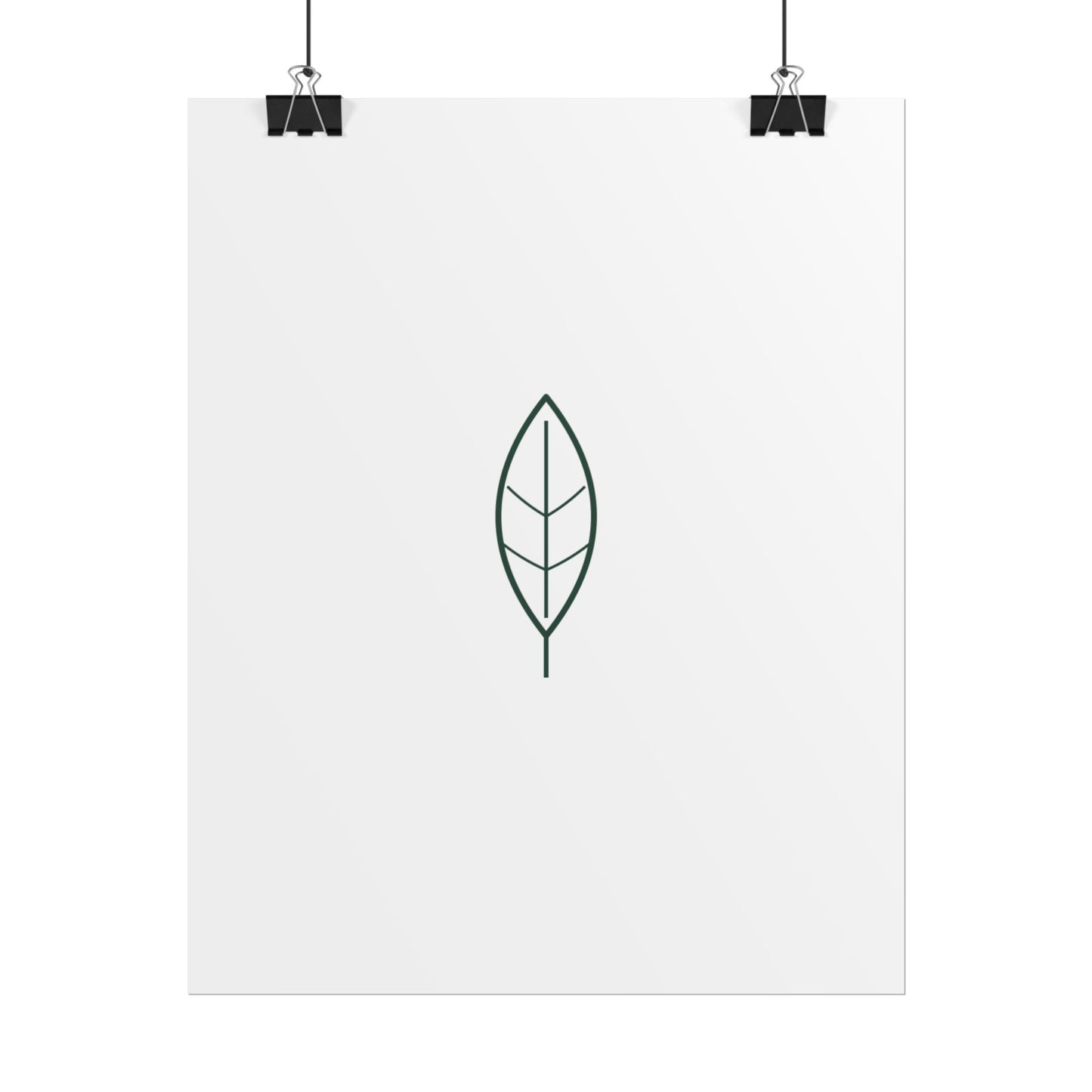 Minimal Leaf Poster — Botanical Wall Art Rolled Print
