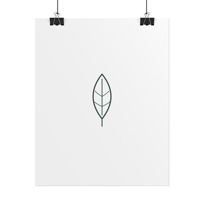 Minimal Leaf Poster — Botanical Wall Art Rolled Print